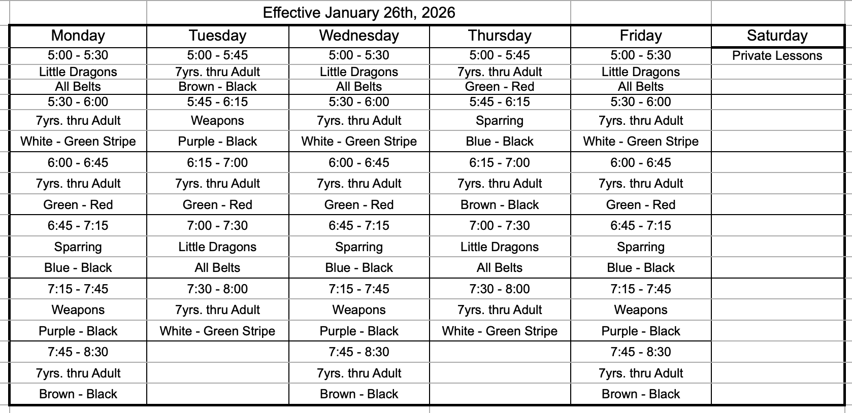 PKS Centennial Schedule 0426